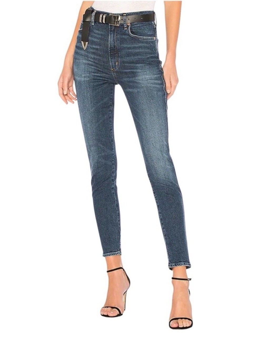 AGOLDE Roxanne Super High Rise Skinny Jean in Freeway